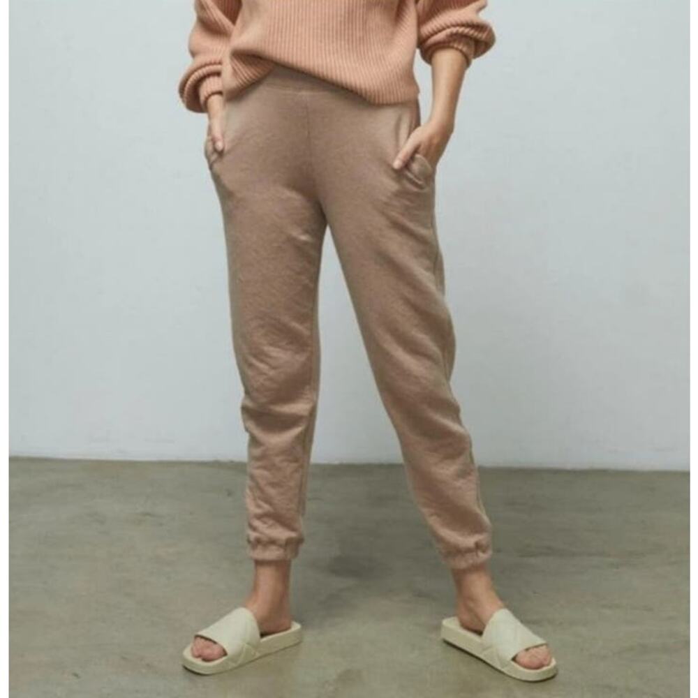 lunya Women's Track Joggers in Light Brown